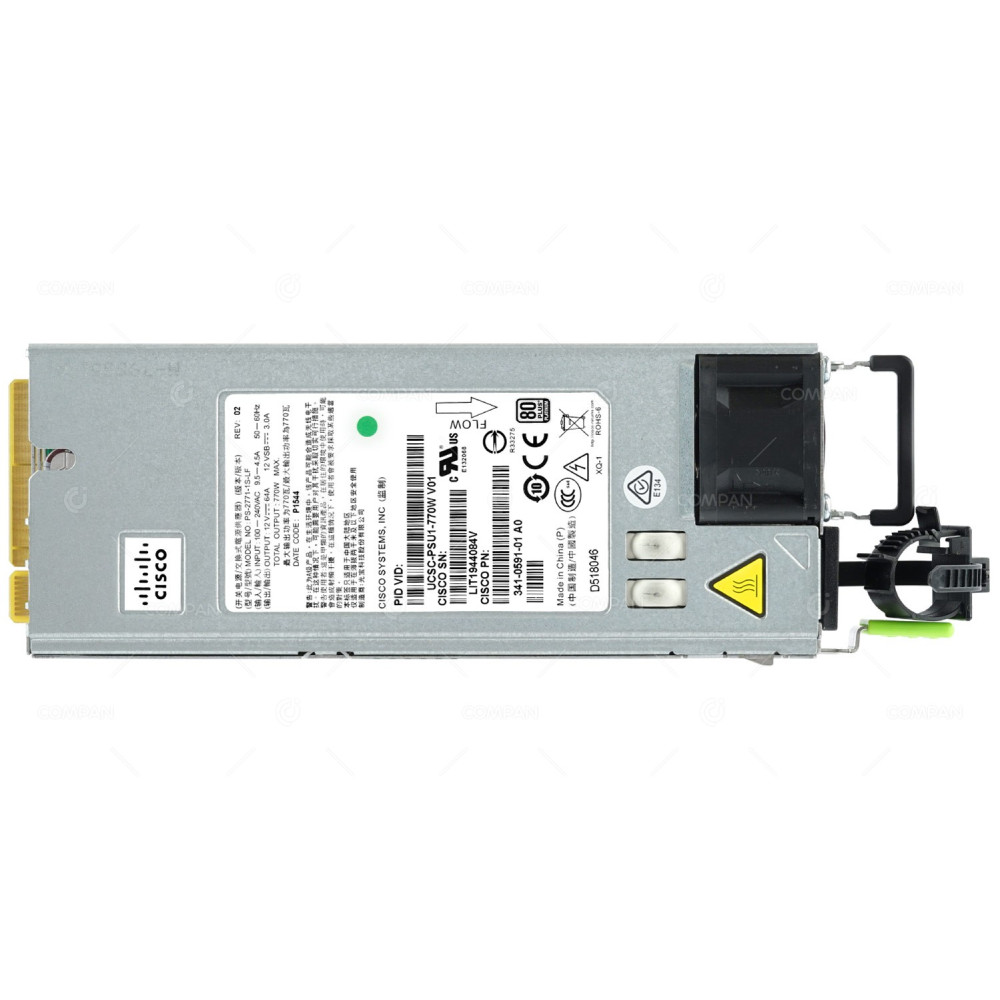 341-0591-01 CISCO 770W 80 PLUS PLATINUM POWER SUPPLY HOT PLUG